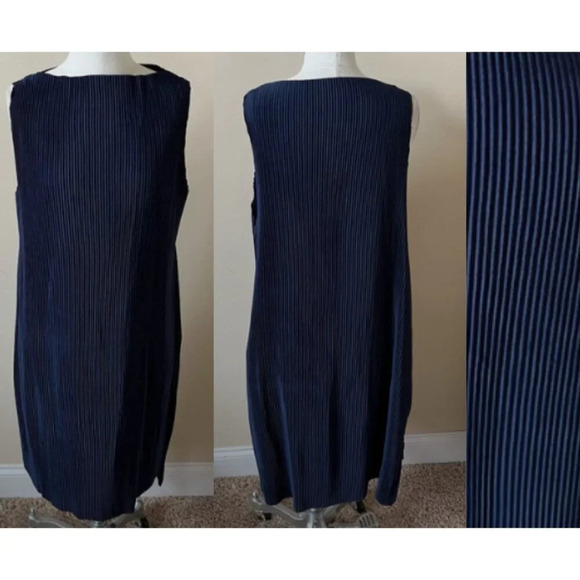 C/Meo Collective Navy Blue Pleated Dress 17885 - Picture 1 of 10